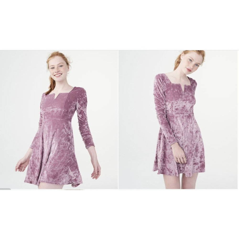 Aeropostale | Solid V-Wire Velvet Fit & Flare Dress Size XL (Juniors)